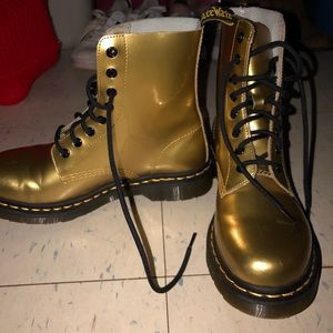 Authentic gold Doc Martens